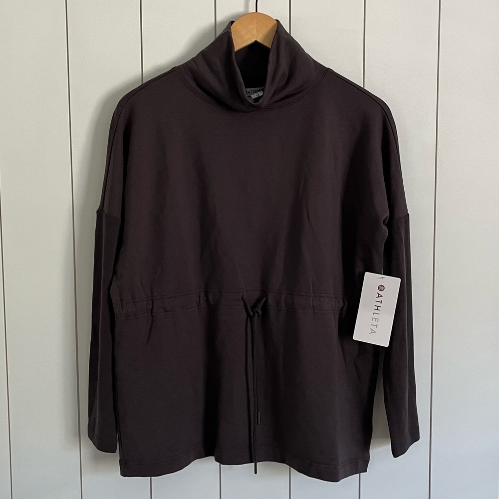 Athleta Balance Cinch Sweatshirt in Shale